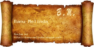 Banu Melinda névjegykártya