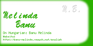 melinda banu business card